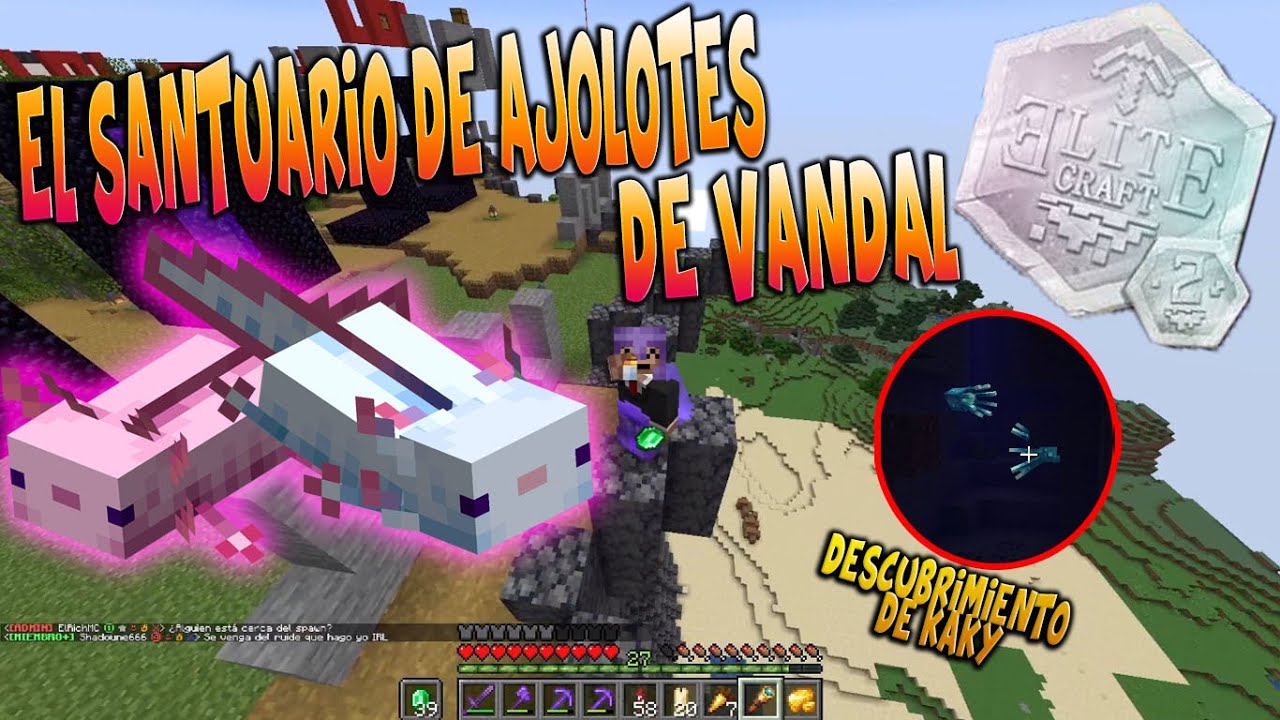 EL SANTUARIO DE AJOLOTES DE VANDAL | KAKY ENCUENTRA GLOW SQUID | MEJORES MOMENTOS ELITECRAFT 2 1.17