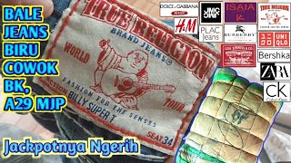 BONGKAR BALL JEANS BIRU COWOK, BK A29 MJP. Burberry, IAISA, True Religion, Selvedge, Uniqlo, Levis.