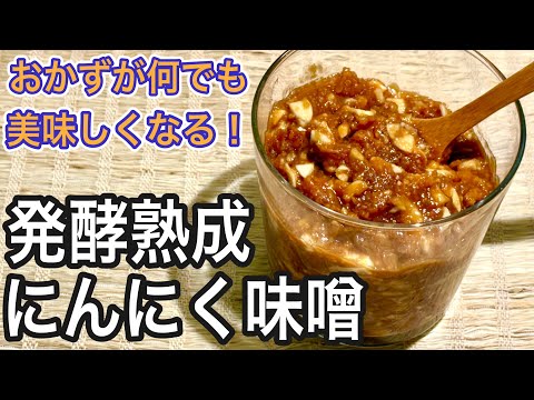【材料3つ混ぜるだけ】すぐ使えて便利!ゆっくり熟成も楽しめる万能にんにく味噌で夏バテ知らず!
