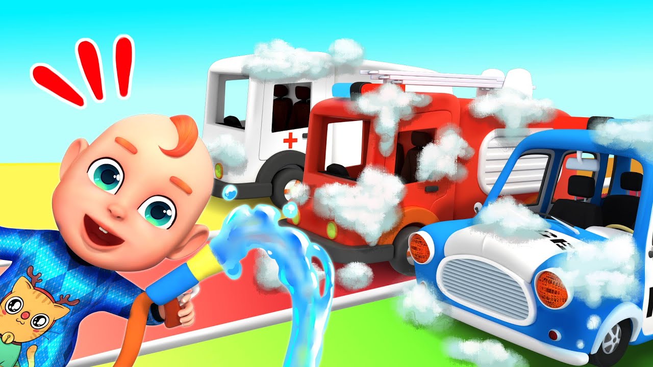 Learn Colors with Cars 🚓🚑 | What Color Is it? 🎨 | Kids Song & Nursery Rhymes | Rosoo Kids