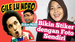 CARA MEMBUAT STIKER WhatSapp (WA) lucu dan unik gratis + lengkap FOTO SENDIRI DENGAN APLIKASI WEMOJI screenshot 1