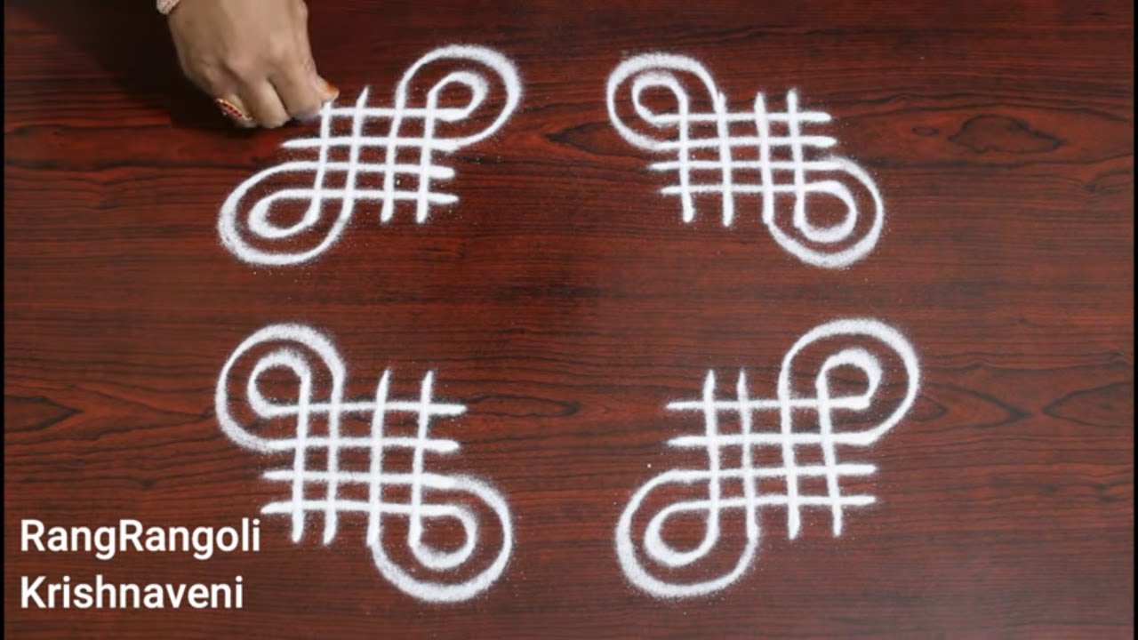 Dhanurmasam Geethala Muggulu with Borders🌺Sankranthi/Pongal Kolam🌺RangRangoli Krishnaveni