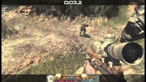 Mw3 moon walk trick shot!