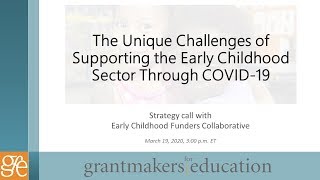 The Unique Challenges of Supporting the Early Childhood Sector Through COVID-19