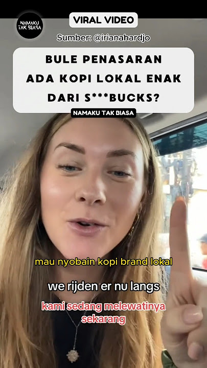 Bule Riview Kopi Lokal Yang Lebih Enak Dari St**bucks‼️ #reaksibule #shorts #viralvideo