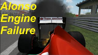 rFactor - Fernando Alonso Engine Failure Brazil, 2014