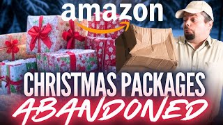 CHRISTMAS PACKAGES ABANDONED!! Amazon Driver LOSES IT. 😳