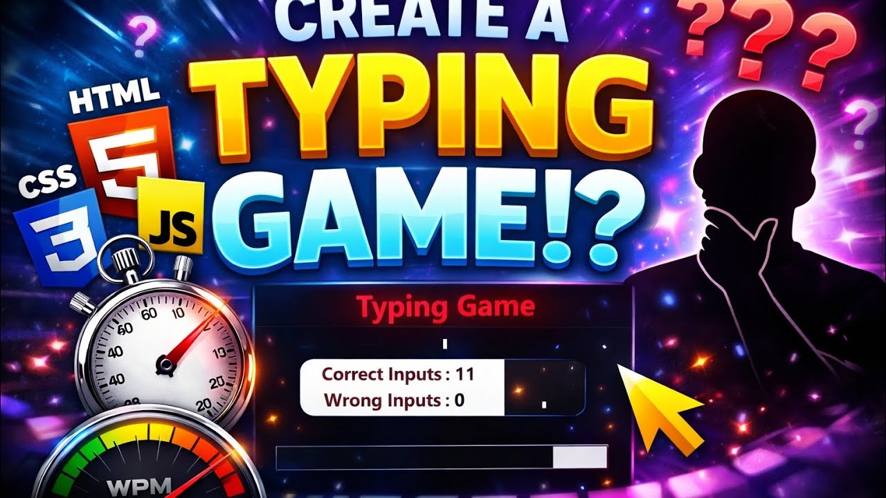 How to create a Typing Game 🎮 using html,css,js 🔴 @ CodeArt - YouTube