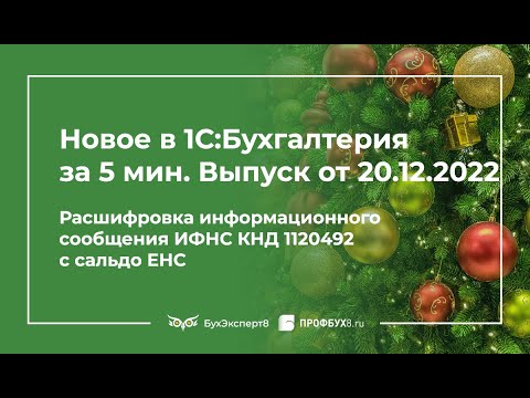 Расшифровка сальдо ЕНС в сообщении ИФНС КНД 1120492