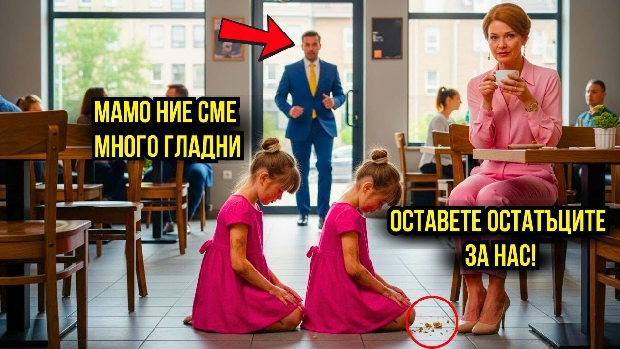 „Мамо, остави ни да ядем остатъците“ — близначките молеха мащехата, докато милионерът не видя всичко