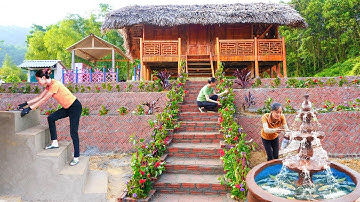 REWIND TIME LAPSE: 300 Days Build Large Log Cabin (Wooden House) /from Start To Finish