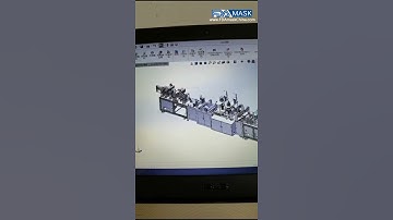 Mask machine drawing design video 3D demo video automatic mask making line