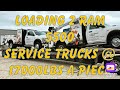 I load 2 RAM 5500 service trucks