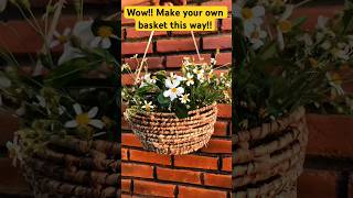 How to make beautiful natural Basket. #diy #homedecor #handmade #art #shorts