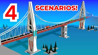 Suspension Bridge: Earthquake Destruction (Simulated)