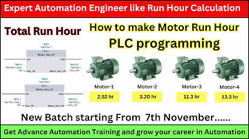 How to make Motor Run Hour PLC logic for  Siemens PLC in TIA Portal #plc #plcprogramming #electrical