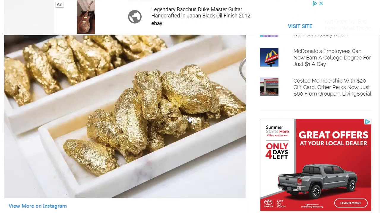 Would You Eat Gold Chicken Wings?