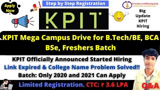 Kpit Mega Virtual Off Campus Drive For B.tech Be, Bsc, Bcamca Any Freshers Of 2020 & 2021 Batch