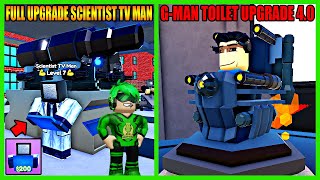 TERLALU OP! Aku Bangun Tower Pertahanan Scientist TV Man Full Upgrade Vs G-Man Upgrade 4.0 screenshot 5
