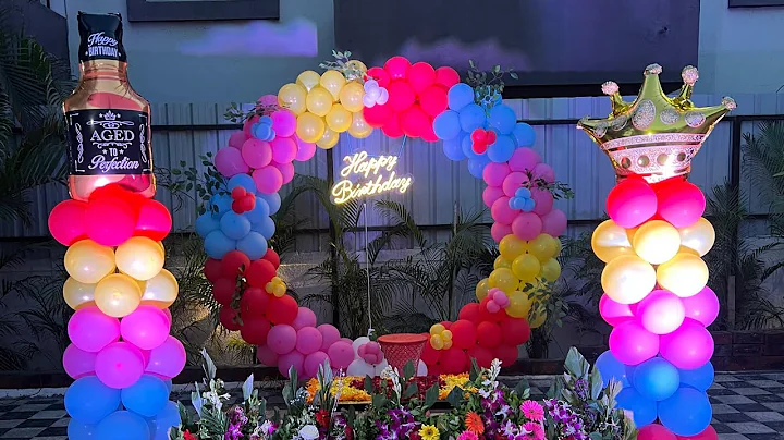 DIY BALLOON GARLAND Easy Balloon decoration tutorial Birthday Party decor #balloondecoration#balloon