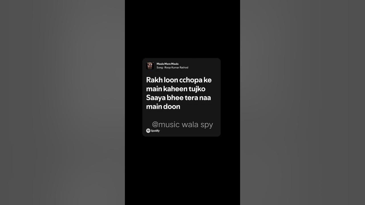 Maula mere maula song by roop kumar Rathod ❤️ #maulameremaula #lyricalwhatsappstatus