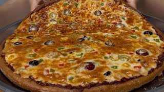 بيتزا رهيبه؟ بدقيق الحبه الكامله دايت بحشو يجنن بدون عجن❌ بحشو يجنن وعجينه هشه زي القطن احلي بيتزا