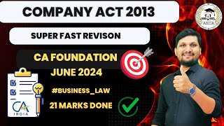 Super Fast Revision|| Company Act 2013|| 21 Marks Done ✅