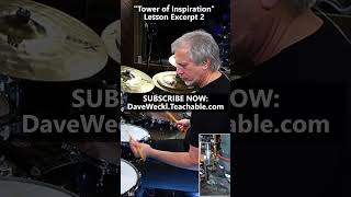 "Tower of Inspiration" Lesson + Play Along Excerpt 4 #daveweckl #drums #davewecklonlineschool