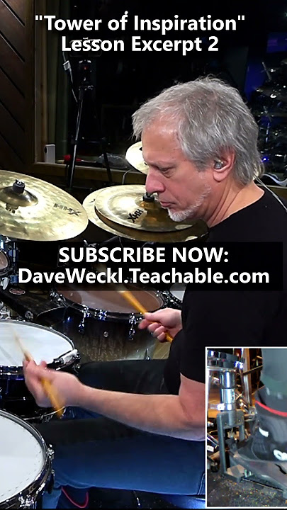 'Tower of Inspiration' Lesson   Play Along Excerpt 4 #daveweckl #drums #davewecklonlineschool