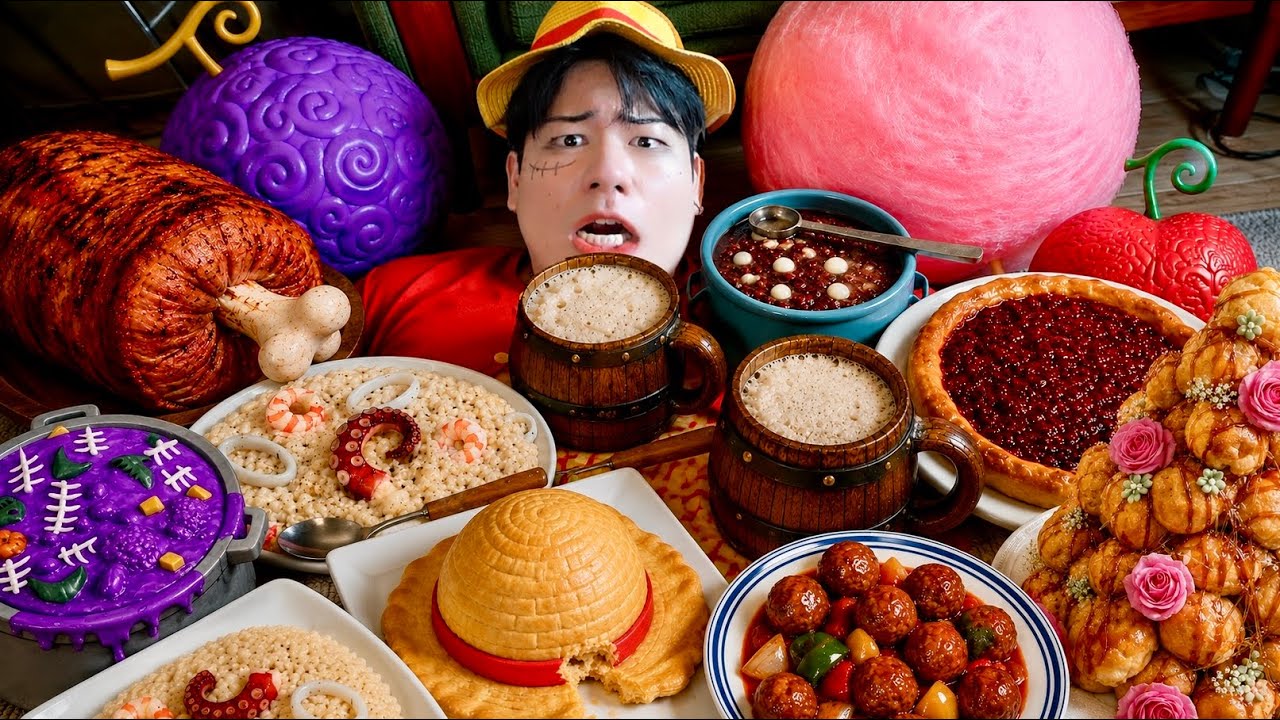 ワンピースに出てくる食べ物だけで24時間生活したら太るのか？