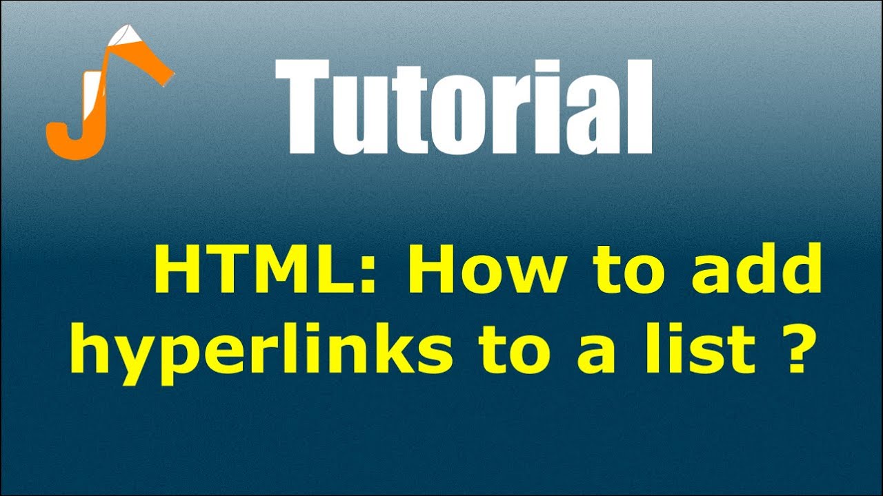 Html How To Add Hyperlinks To A List Youtube