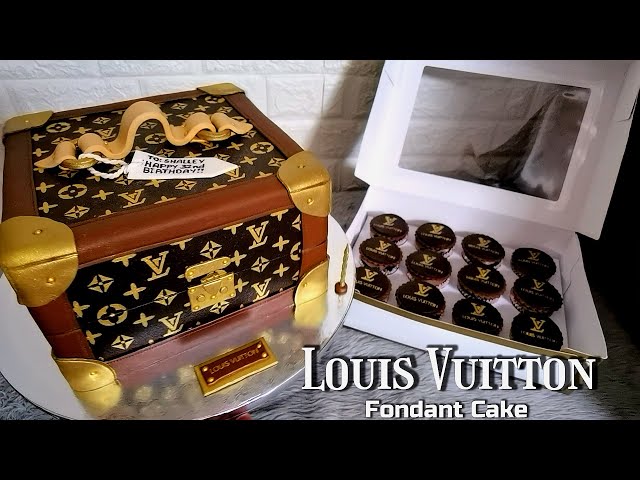 Louis vuitton gift box cake tutorial #Louisvuittoncake #louisvuitton 
