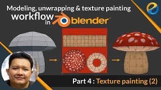 Modeling, Unwrapping and Texture painting workflow in Blender | Part 4 : Texture painting 2 Modeling, Unwrapping and Texture painting workflow in Blender | Part 4 : Texture painting 2