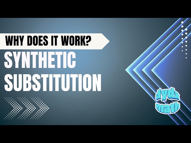 Why Synthetic Substitution Works - YouTube