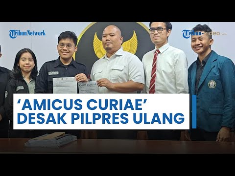 Sekumpulan Mahasiswa Serahkan Amicus Curiae ke MK, Minta Desak KPU Lakukan Pilpres Ulang