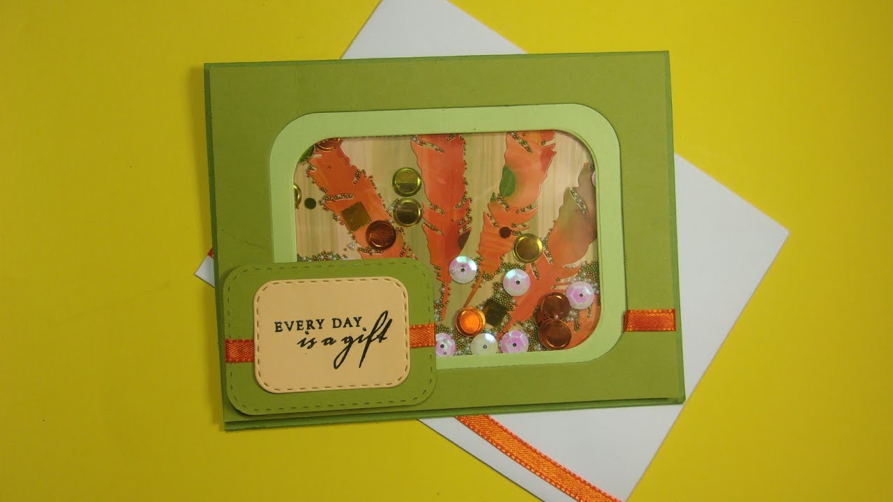 Using Scrap Die Cuts to Make a Shaker Card