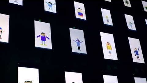 Android Chorus   300 smartphones and tablets with 300 different Androidify characters singing the sa