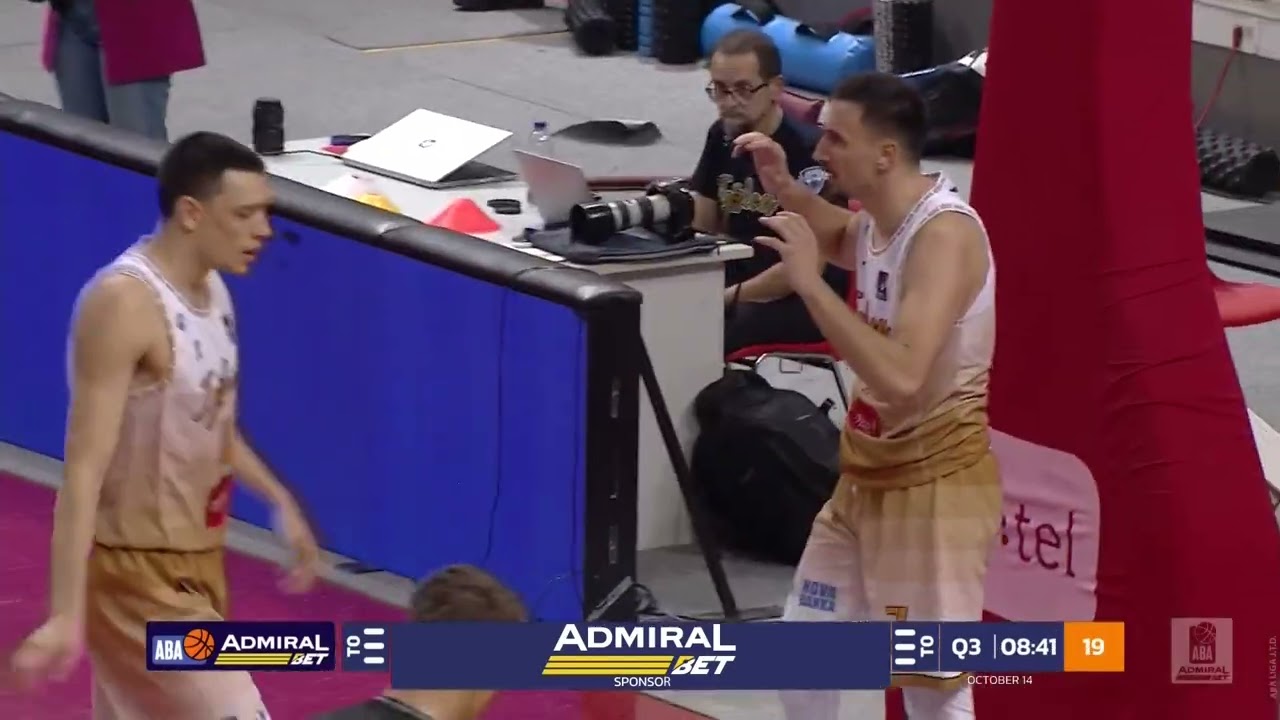 Dawkins with the block, Bogavac with the hammer! (Igokea m:tel - SC Derby, 14.10.2023)