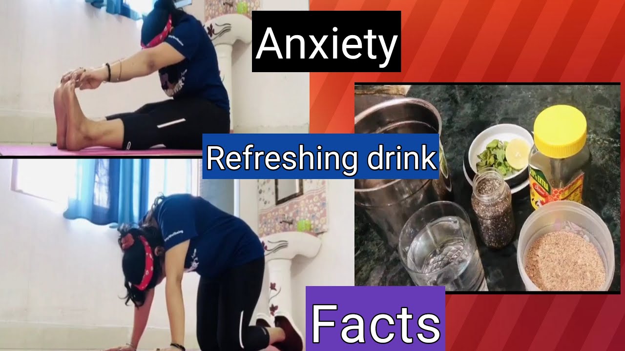 Facts to Release Tension with Asana for Beginners with cooling affect drink.