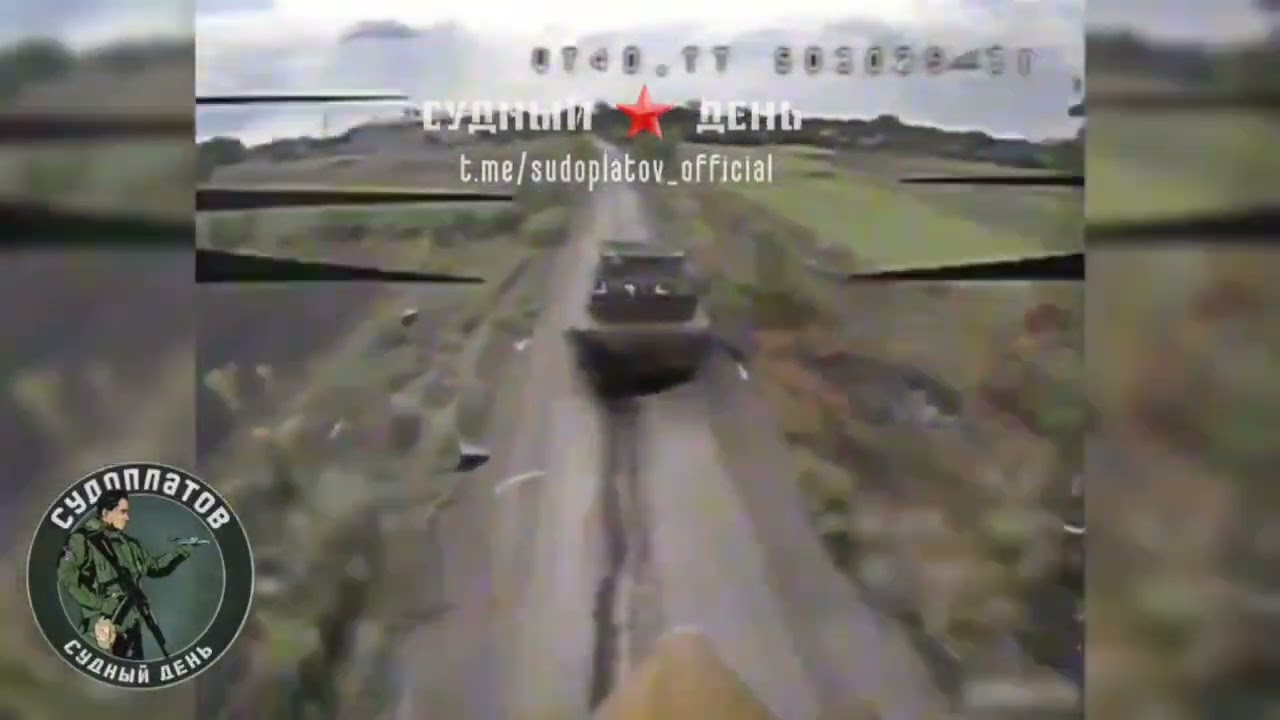 Destruction of a Abrams tank with fpv drones.