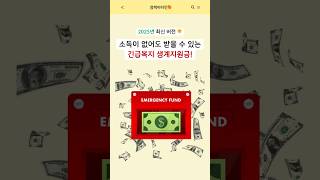 1분만에 정리하는 소득이 없어도 받을 수 있는 긴급복지 생계지원금! (2025년 최신 버전🌟)