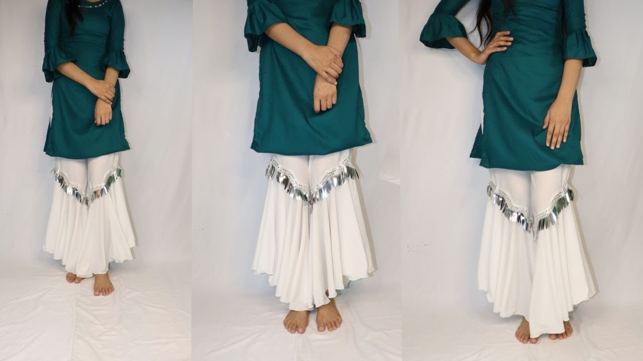 Fish cut plazo cutting and stitching/ High low plazo pant cutting and