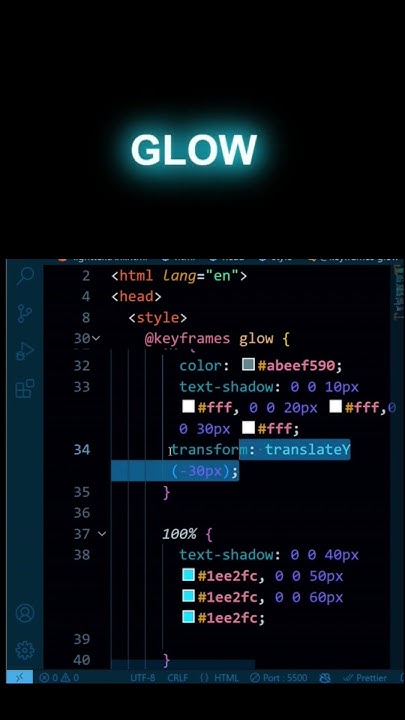 Create text animation effect using html and CSS | Styling text using ...