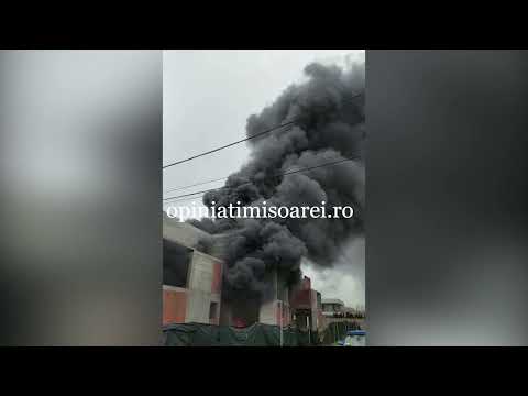 Incendiu violent la o casa aflata in constructie, langa Timisoara