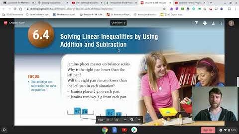 Lesson 6.4 - Solving Linear Inequalities by Using Addition & Subtraction (Grade 9)
