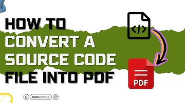 How to Convert a Source code File into PDF