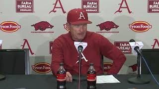 Dave Van Horn &amp; players presser following Arkansas' 6-3 win over #5 Georgia