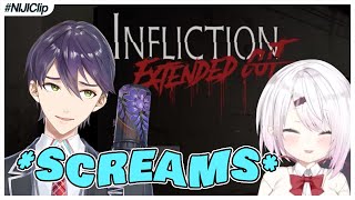 Shiina Yuika and Kenmochi play horror game Infliction (VTuber/NIJISANJI Moments) (Eng Sub)