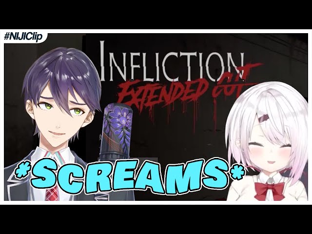 Shiina Yuika and Kenmochi play horror game Infliction (VTuber/NIJISANJI Moments) (Eng Sub)のサムネイル