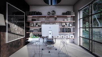 Lumion 9 Modern Home Office Render Tutorial (Best Photorealistic)